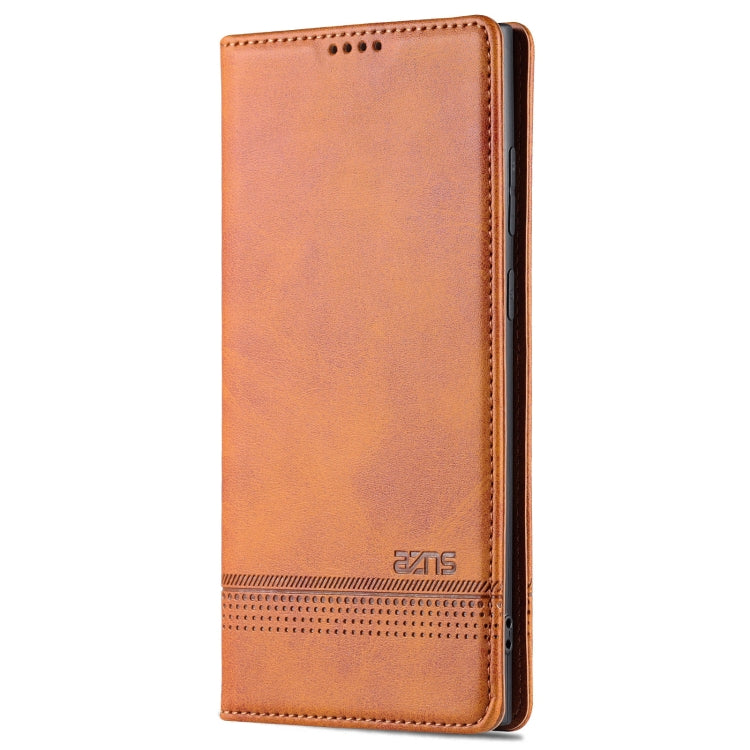 For Samsung Galaxy S24 Ultra 5G AZNS Magnetic Calf Texture Flip Leather Phone Case(Light Brown) - Galaxy S24 Ultra 5G Cases by AZNS | Online Shopping South Africa | PMC Jewellery | Buy Now Pay Later Mobicred