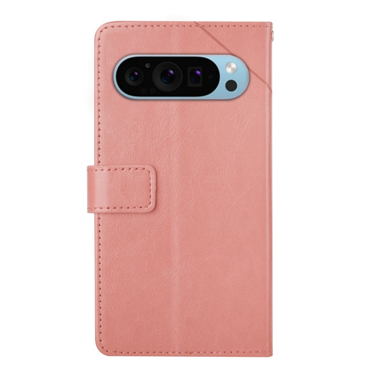 For Google Pixel 9 Pro Y-shaped Pattern Flip Leather Phone Case(Pink) - Google Cases by PMC Jewellery | Online Shopping South Africa | PMC Jewellery | Buy Now Pay Later Mobicred