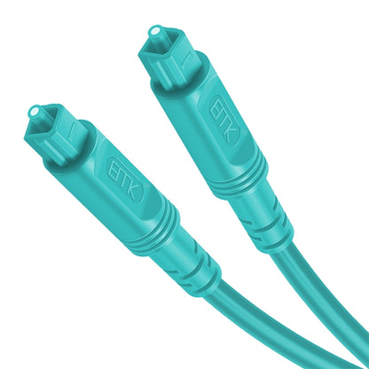 20m EMK OD4.0mm Square Port to Square Port Digital Audio Speaker Optical Fiber Connecting Cable(Sky Blue) - Audio Optical Cables by EMK | Online Shopping South Africa | PMC Jewellery | Buy Now Pay Later Mobicred