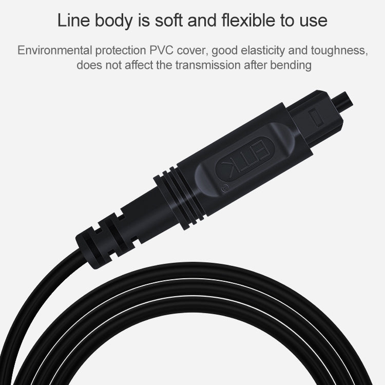 25m EMK OD4.0mm Square Port to Square Port Digital Audio Speaker Optical Fiber Connecting Cable(Black) - Audio Optical Cables by EMK | Online Shopping South Africa | PMC Jewellery | Buy Now Pay Later Mobicred