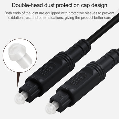 30m EMK OD4.0mm Square Port to Square Port Digital Audio Speaker Optical Fiber Connecting Cable(Black) - Audio Optical Cables by EMK | Online Shopping South Africa | PMC Jewellery | Buy Now Pay Later Mobicred