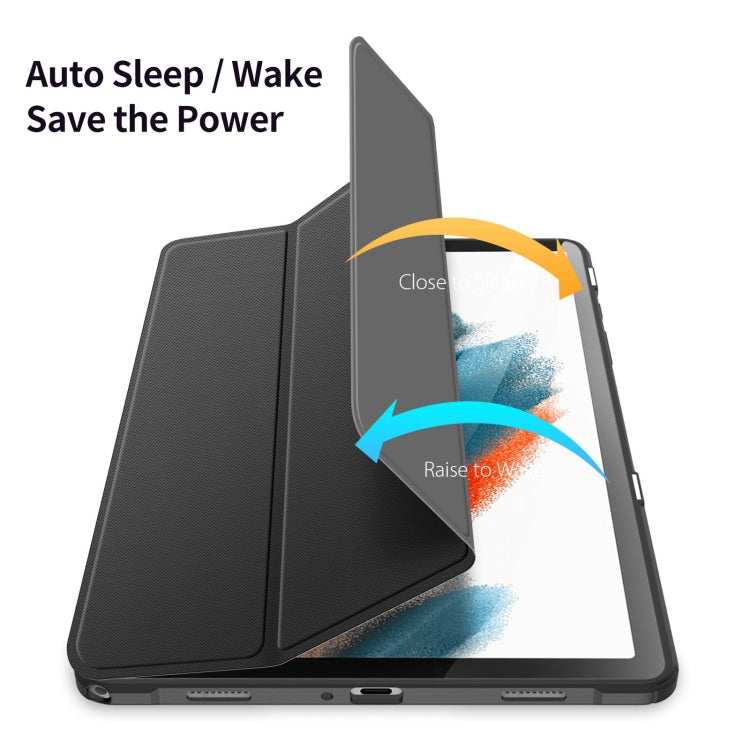 For Samsung Galaxy Tab A9+ DUX DUCIS TOBY Series Antiskid Leather Tablet Case with Sleep / Wake-up Function(Black) - Galaxy Tab A9+ by DUX DUCIS | Online Shopping South Africa | PMC Jewellery | Buy Now Pay Later Mobicred