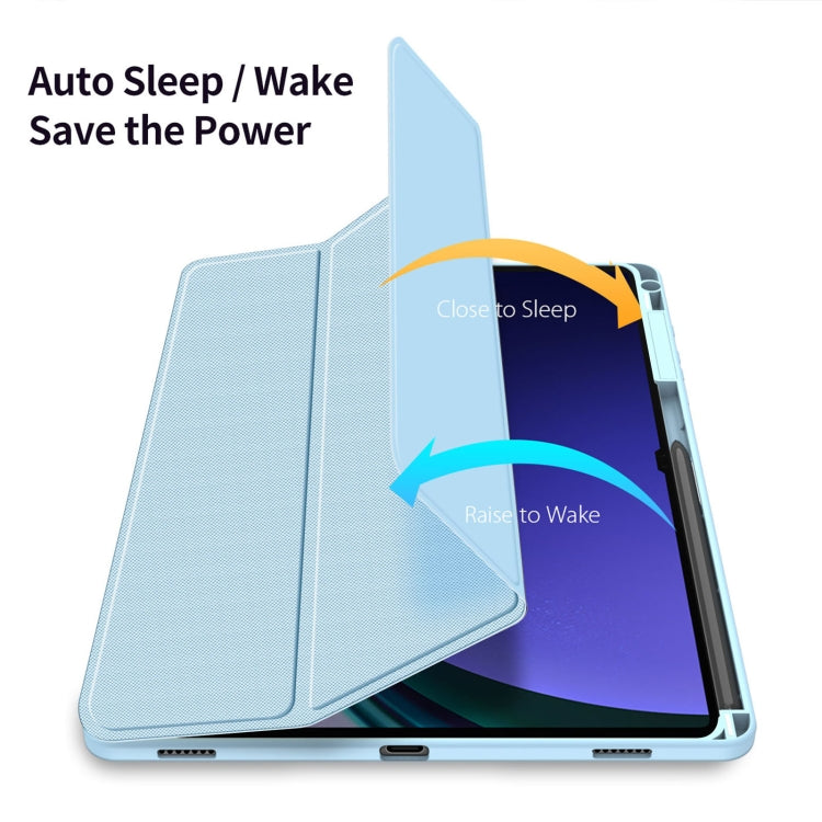 For Samsung Galaxy Tab S10+ DUX DUCIS TOBY Series Antiskid Leather Tablet Case with Sleep / Wake-up Function(Blue) - Other Galaxy Tab PC by DUX DUCIS | Online Shopping South Africa | PMC Jewellery | Buy Now Pay Later Mobicred