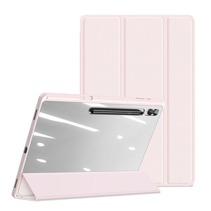 For Samsung Galaxy Tab S10 Ultra DUX DUCIS TOBY Series Antiskid Leather Tablet Case with Sleep / Wake-up Function(Pink) - Other Galaxy Tab PC by DUX DUCIS | Online Shopping South Africa | PMC Jewellery | Buy Now Pay Later Mobicred