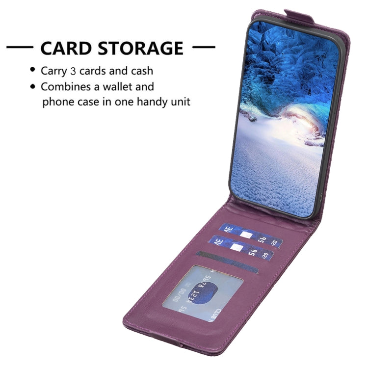 For iPhone 16 Pro Max Diamond Lattice Vertical Flip Leather Phone Case(Dark Purple) - iPhone 16 Pro Max Cases by PMC Jewellery | Online Shopping South Africa | PMC Jewellery | Buy Now Pay Later Mobicred