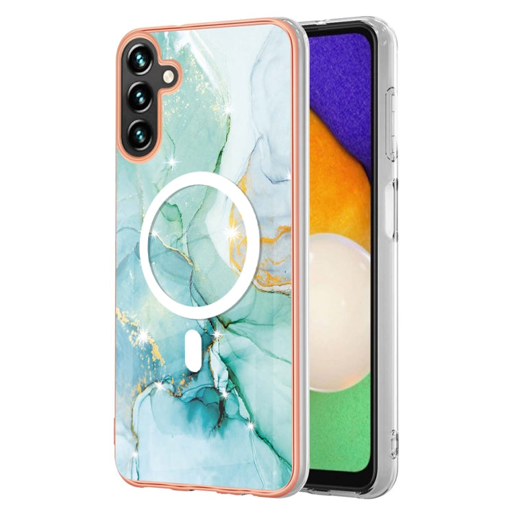 For Samsung Galaxy A54 5G Marble Pattern Dual-side IMD Magsafe TPU Phone Case(Green 003) - Galaxy Phone Cases by PMC Jewellery | Online Shopping South Africa | PMC Jewellery