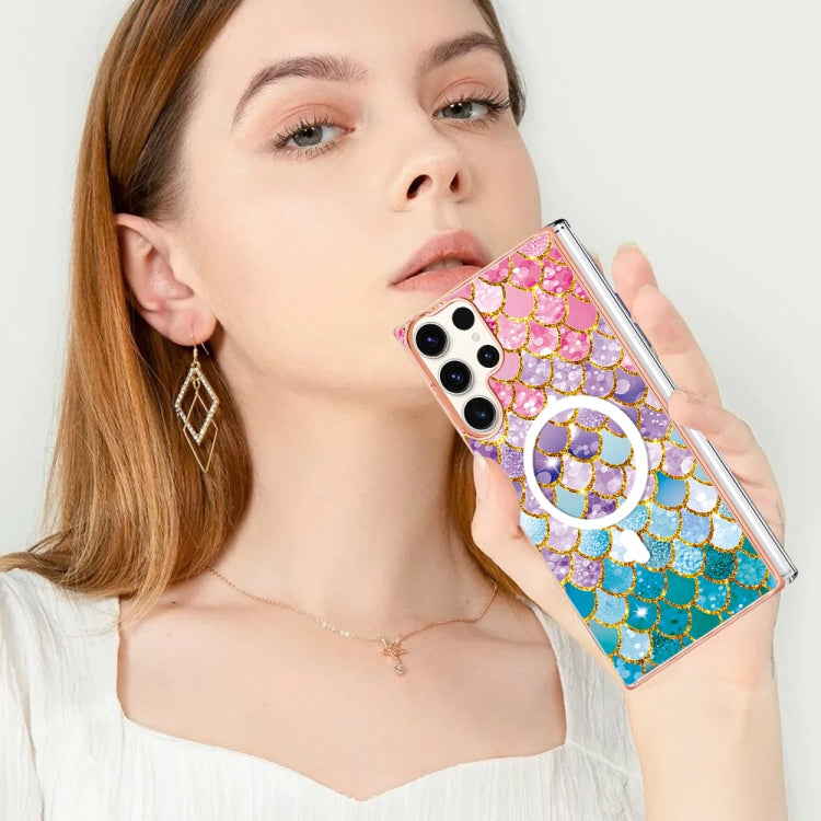 For Samsung Galaxy S23 Ultra 5G Marble Pattern Dual-side IMD Magsafe TPU Phone Case(Colorful Scales) - Galaxy S23 Ultra 5G Cases by PMC Jewellery | Online Shopping South Africa | PMC Jewellery