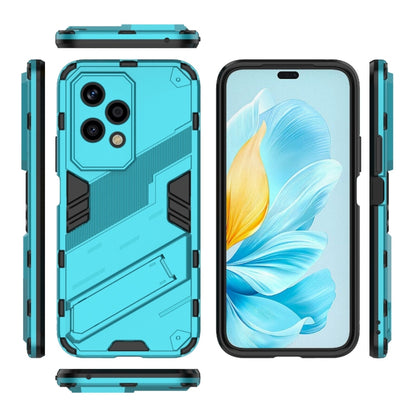 For Honor 200 Lite Global Punk Armor 2 in 1 PC + TPU Phone Case with Holder(Blue) - Honor Cases by PMC Jewellery | Online Shopping South Africa | PMC Jewellery | Buy Now Pay Later Mobicred