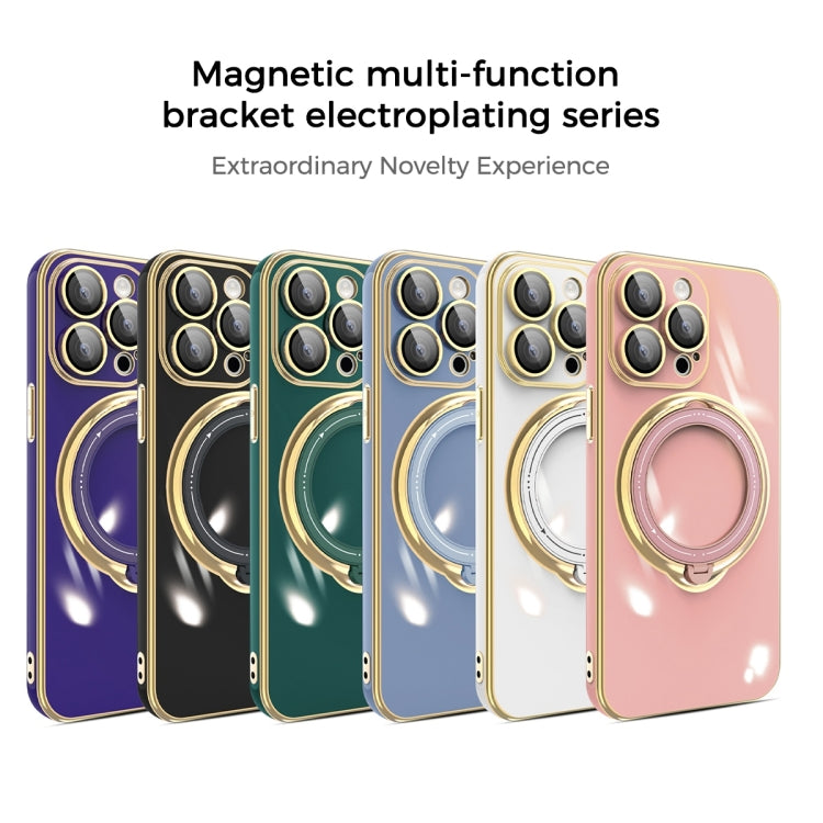 For iPhone XS / X Multifunction Electroplating MagSafe Holder Phone Case(White) - More iPhone Cases by PMC Jewellery | Online Shopping South Africa | PMC Jewellery