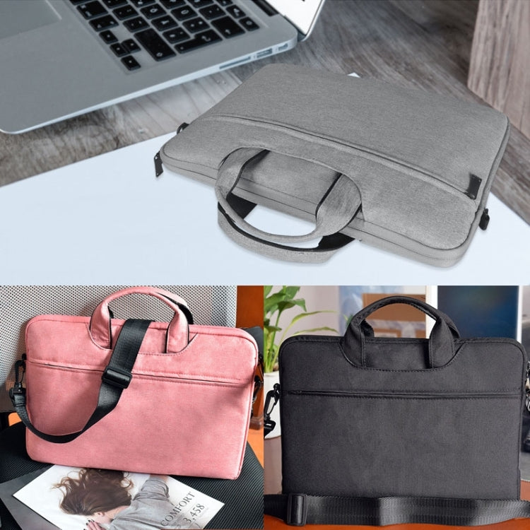 For 15.6 inch ST01S Waterproof Oxford Laptop Diagonal Shoulder Handbag(Light Grey) - 13.3 inch by PMC Jewellery | Online Shopping South Africa | PMC Jewellery | Buy Now Pay Later Mobicred