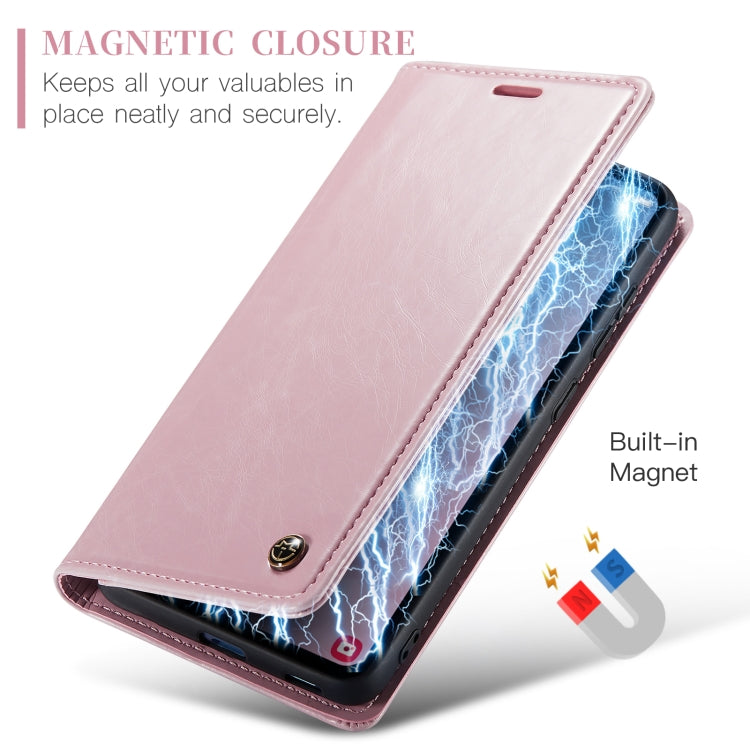 For Samsung Galaxy S23 FE CaseMe-003 PU + PC Business Style Crazy Horse Texture Leather Phone Case(Pink) - Galaxy S23 FE 5G Cases by CaseMe | Online Shopping South Africa | PMC Jewellery | Buy Now Pay Later Mobicred