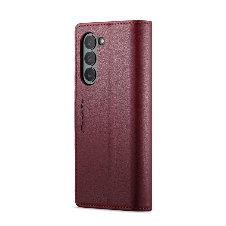 For Samsung Galaxy Z Fold6 5G CaseMe 023 Butterfly Buckle Litchi Texture RFID Anti-theft Leather Phone Case(Wine Red) - Galaxy Z Fold6 5G Cases by CaseMe | Online Shopping South Africa | PMC Jewellery | Buy Now Pay Later Mobicred