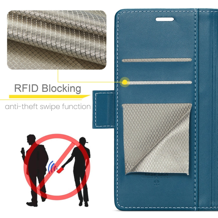 For Samsung Galaxy Z Fold6 5G CaseMe 023 Butterfly Buckle Litchi Texture RFID Anti-theft Leather Phone Case(Blue) - Galaxy Z Fold6 5G Cases by CaseMe | Online Shopping South Africa | PMC Jewellery | Buy Now Pay Later Mobicred