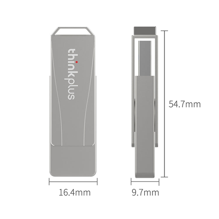 Lenovo Thinkplus USB 3.0 Rotating Flash Drive, Memory:32GB(Silver) - USB Flash Drives by Lenovo | Online Shopping South Africa | PMC Jewellery | Buy Now Pay Later Mobicred