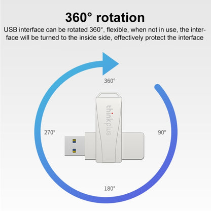 Lenovo Thinkplus USB 3.0 Rotating Flash Drive, Memory:32GB(Silver) - USB Flash Drives by Lenovo | Online Shopping South Africa | PMC Jewellery | Buy Now Pay Later Mobicred