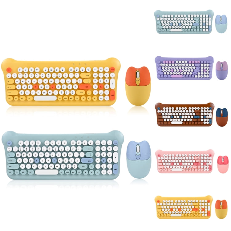 QW05 Mixed Color Portable 2.4G Wireless Keyboard Mouse Set(Purple) - Wireless Keyboard by PMC Jewellery | Online Shopping South Africa | PMC Jewellery | Buy Now Pay Later Mobicred