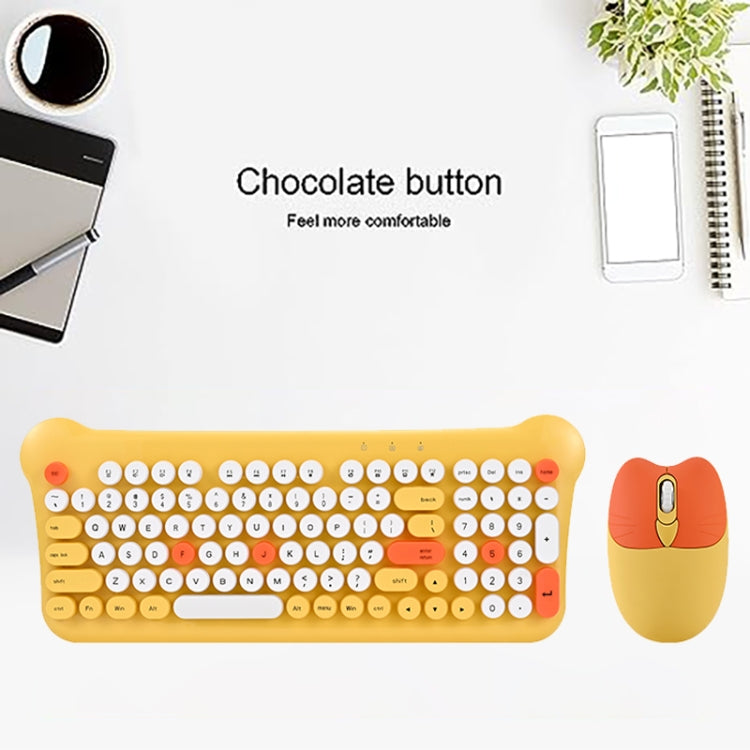 QW05 Mixed Color Portable 2.4G Wireless Keyboard Mouse Set(Brown) - Wireless Keyboard by PMC Jewellery | Online Shopping South Africa | PMC Jewellery | Buy Now Pay Later Mobicred