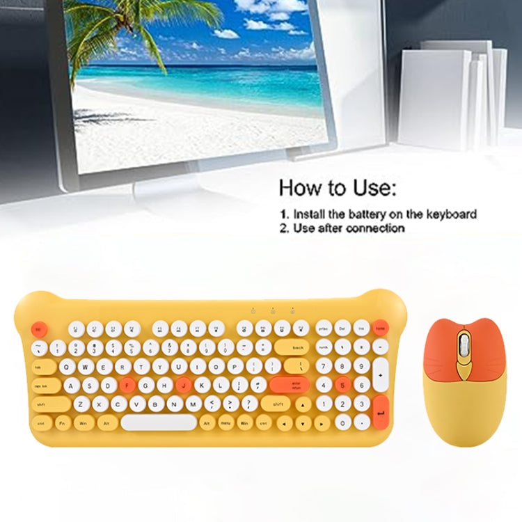 QW05 Mixed Color Portable 2.4G Wireless Keyboard Mouse Set(Brown) - Wireless Keyboard by PMC Jewellery | Online Shopping South Africa | PMC Jewellery | Buy Now Pay Later Mobicred