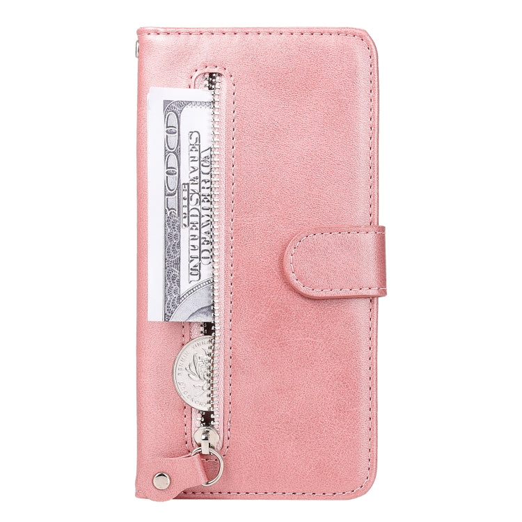 For Xiaomi Redmi K70 / K70 Pro Fashion Calf Texture Zipper Leather Phone Case(Rose Gold) - K70 Pro Cases by PMC Jewellery | Online Shopping South Africa | PMC Jewellery | Buy Now Pay Later Mobicred