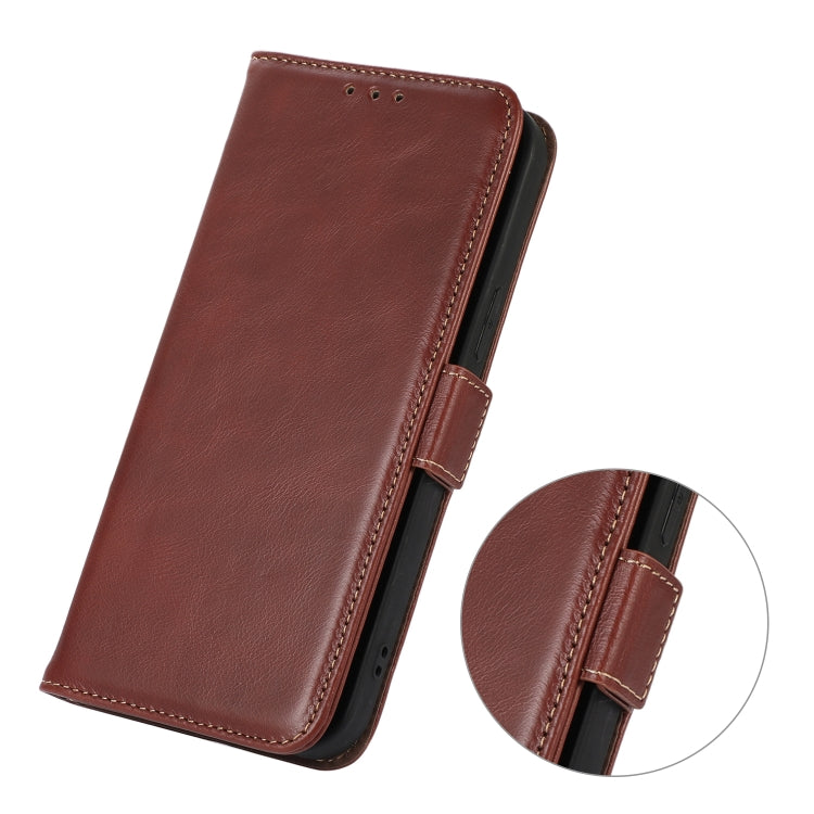 For Samsung Galaxy S24 Ultra Crazy Horse Top Layer Cowhide Leather Phone Case(Brown) - Galaxy S24 Ultra 5G Cases by PMC Jewellery | Online Shopping South Africa | PMC Jewellery | Buy Now Pay Later Mobicred