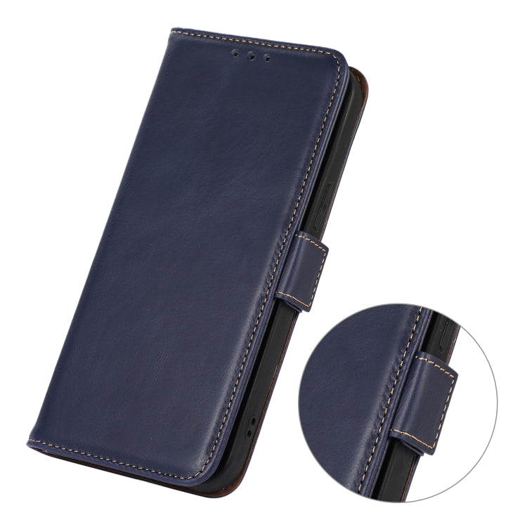 For Samsung Galaxy S24 Crazy Horse Top Layer Cowhide Leather Phone Case(Blue) - Galaxy S24 5G Cases by PMC Jewellery | Online Shopping South Africa | PMC Jewellery | Buy Now Pay Later Mobicred