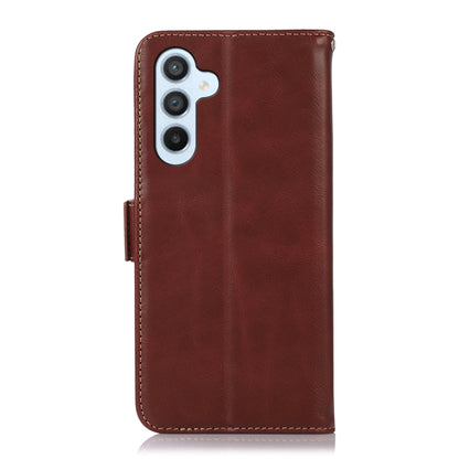 For Samsung Galaxy S24+ Crazy Horse Top Layer Cowhide Leather Phone Case(Brown) - Galaxy S24+ 5G Cases by PMC Jewellery | Online Shopping South Africa | PMC Jewellery | Buy Now Pay Later Mobicred