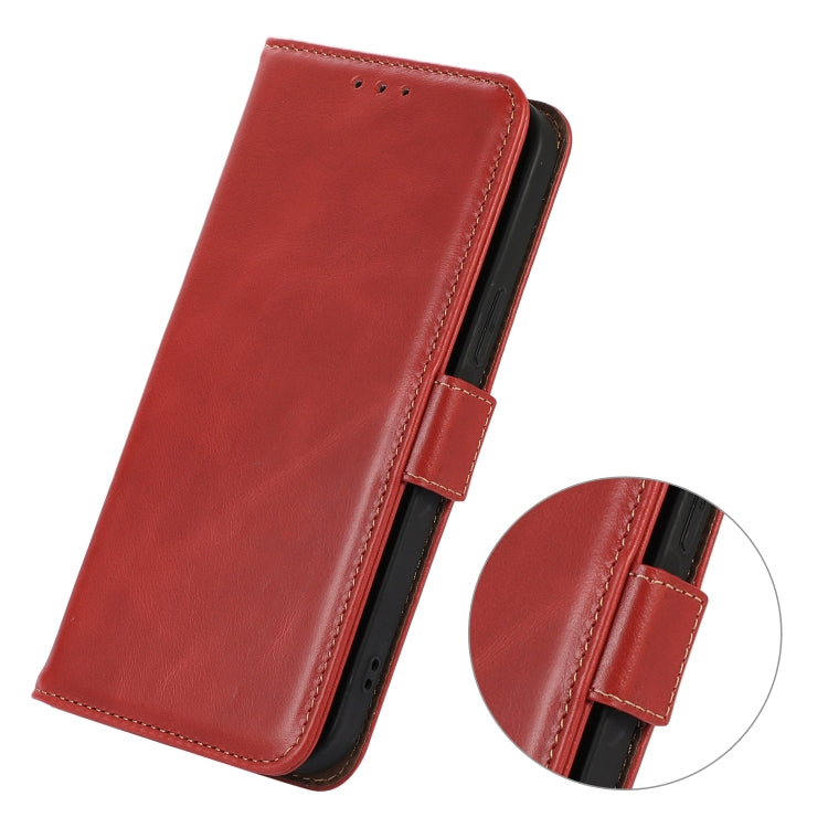 For Samsung Galaxy S24+ Crazy Horse Top Layer Cowhide Leather Phone Case(Red) - Galaxy S24+ 5G Cases by PMC Jewellery | Online Shopping South Africa | PMC Jewellery | Buy Now Pay Later Mobicred