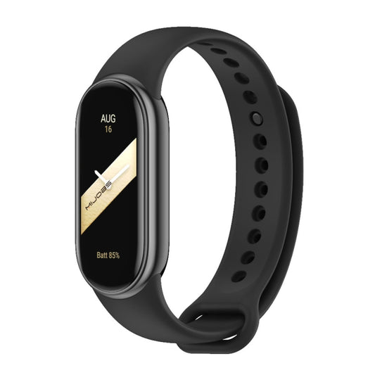 For Xiaomi Mi Band 8 Mijobs Solid Color Silicone Watch Band(Black) - Watch Bands by MIJOBS | Online Shopping South Africa | PMC Jewellery | Buy Now Pay Later Mobicred