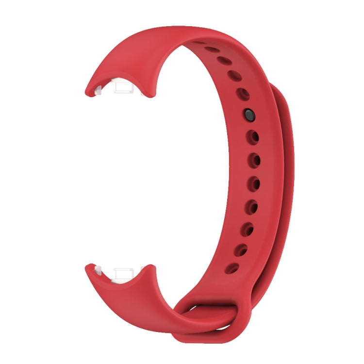 For Xiaomi Mi Band 8 Mijobs Solid Color Silicone Watch Band(Red) - Watch Bands by MIJOBS | Online Shopping South Africa | PMC Jewellery | Buy Now Pay Later Mobicred