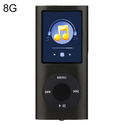 1.8 inch TFT Screen Metal MP4 Player With 8G TF Card+Earphone+Cable(Black) - MP4 Player by PMC Jewellery | Online Shopping South Africa | PMC Jewellery | Buy Now Pay Later Mobicred