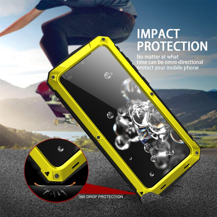 For Samsung Galaxy S20 Plus R-JUST Waterproof Shockproof Dustproof Metal + Silicone Protective Case(Yellow) - Galaxy Phone Cases by R-JUST | Online Shopping South Africa | PMC Jewellery