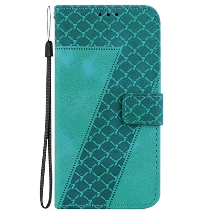 For iPhone SE 2024 Seven-shaped Embossed Leather Phone Case(Green) - More iPhone Cases by PMC Jewellery | Online Shopping South Africa | PMC Jewellery | Buy Now Pay Later Mobicred