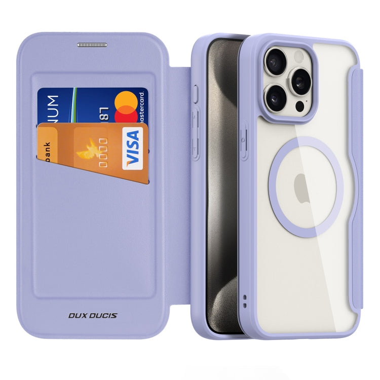 For iPhone 15 Pro Max DUX DUCIS Skin X Pro Series Magsafe PC + TPU Phone Leather Case(Purple) - iPhone 15 Pro Max Cases by DUX DUCIS | Online Shopping South Africa | PMC Jewellery | Buy Now Pay Later Mobicred