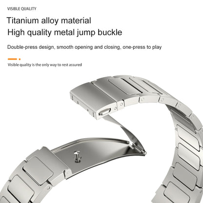 22mm Three Strains Uplift Jump Buckle Titanium Metal Watch Band(Silver) - Watch Bands by PMC Jewellery | Online Shopping South Africa | PMC Jewellery