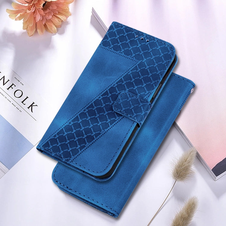 For Google Pixel 9 Pro 7-shaped Embossed Leather Phone Case(Blue) - Google Cases by PMC Jewellery | Online Shopping South Africa | PMC Jewellery | Buy Now Pay Later Mobicred