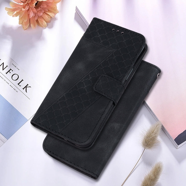 For Google Pixel 9 Pro 7-shaped Embossed Leather Phone Case(Black) - Google Cases by PMC Jewellery | Online Shopping South Africa | PMC Jewellery | Buy Now Pay Later Mobicred