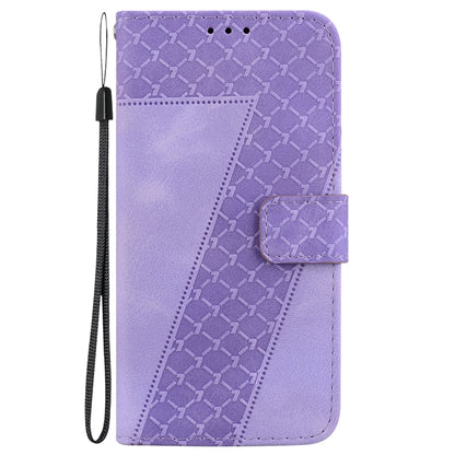 For Google Pixel 9 7-shaped Embossed Leather Phone Case(Purple) - Google Cases by PMC Jewellery | Online Shopping South Africa | PMC Jewellery | Buy Now Pay Later Mobicred