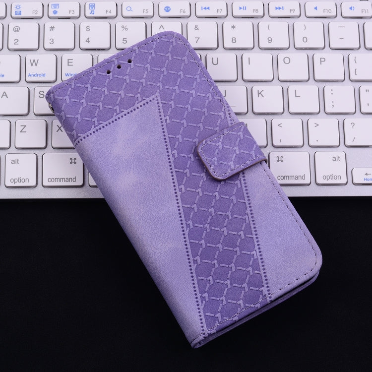 For Honor Magic6 Pro Seven-shaped Embossed Leather Phone Case(Purple) - Honor Cases by PMC Jewellery | Online Shopping South Africa | PMC Jewellery | Buy Now Pay Later Mobicred