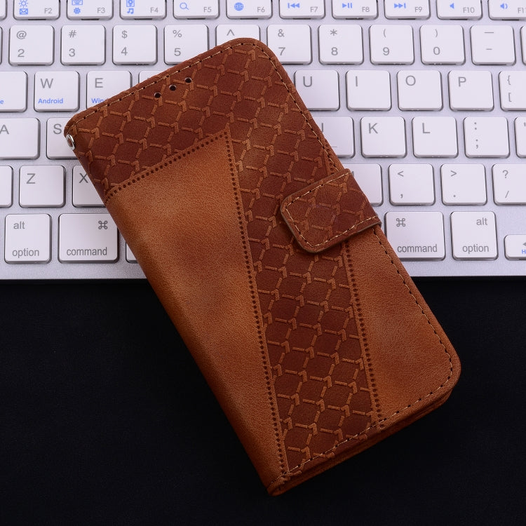 For Honor Magic6 Pro Seven-shaped Embossed Leather Phone Case(Brown) - Honor Cases by PMC Jewellery | Online Shopping South Africa | PMC Jewellery | Buy Now Pay Later Mobicred