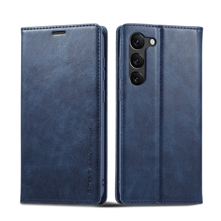 For Samsung Galaxy S24 LC.IMEEKE RFID Anti-theft Leather Phone Case(Blue) - Galaxy S24 5G Cases by LC.IMEEKE | Online Shopping South Africa | PMC Jewellery | Buy Now Pay Later Mobicred