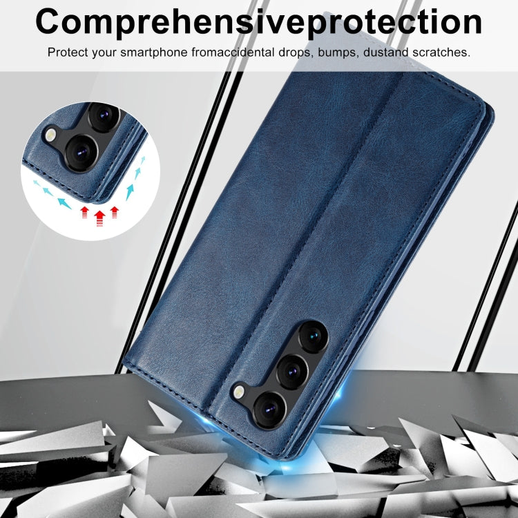 For Samsung Galaxy S24 LC.IMEEKE RFID Anti-theft Leather Phone Case(Blue) - Galaxy S24 5G Cases by LC.IMEEKE | Online Shopping South Africa | PMC Jewellery | Buy Now Pay Later Mobicred