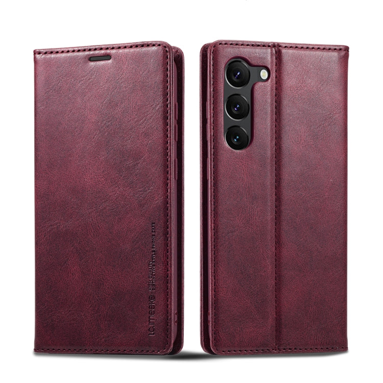 For Samsung Galaxy S24 LC.IMEEKE RFID Anti-theft Leather Phone Case(Red) - Galaxy S24 5G Cases by LC.IMEEKE | Online Shopping South Africa | PMC Jewellery | Buy Now Pay Later Mobicred