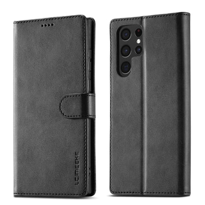 For Samsung Galaxy S24 Ultra 5G LC.IMEEKE Calf Texture Leather Phone Case(Black) - Galaxy S24 Ultra 5G Cases by LC.IMEEKE | Online Shopping South Africa | PMC Jewellery | Buy Now Pay Later Mobicred