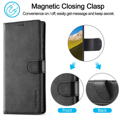 For Samsung Galaxy S24 Ultra 5G LC.IMEEKE Calf Texture Leather Phone Case(Black) - Galaxy S24 Ultra 5G Cases by LC.IMEEKE | Online Shopping South Africa | PMC Jewellery | Buy Now Pay Later Mobicred