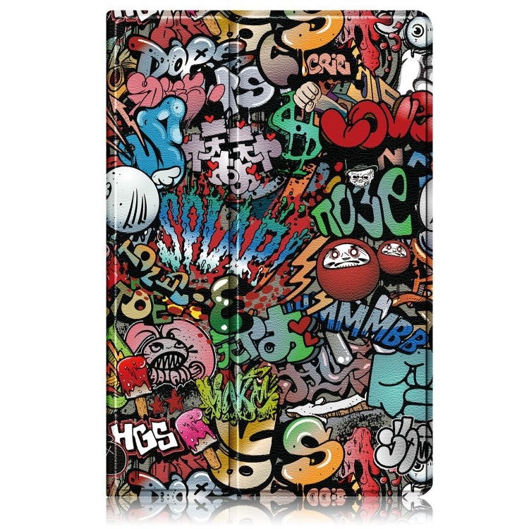 For Samsung Galaxy Tab S9 360 Rotation Stand Painted Smart Leather Tablet Case(Graffiti) - Galaxy Tab S9 Cases by PMC Jewellery | Online Shopping South Africa | PMC Jewellery | Buy Now Pay Later Mobicred