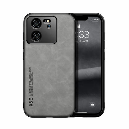 For Xiaomi Redmi K60 Ultra Skin Feel Magnetic Leather Back Phone Case(Light Grey) - Redmi K60 Ultra Cases by PMC Jewellery | Online Shopping South Africa | PMC Jewellery | Buy Now Pay Later Mobicred