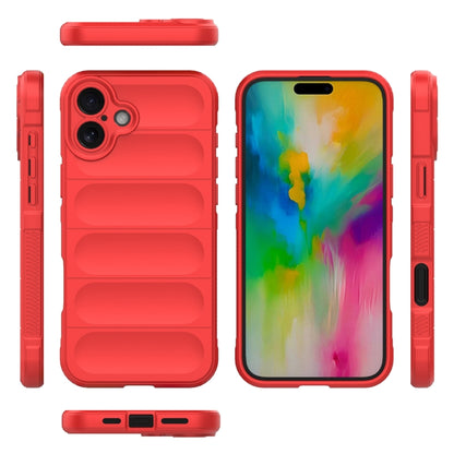 For iPhone 16 Plus Magic Shield TPU + Flannel Phone Case(Red) - iPhone 16 Plus Cases by PMC Jewellery | Online Shopping South Africa | PMC Jewellery | Buy Now Pay Later Mobicred