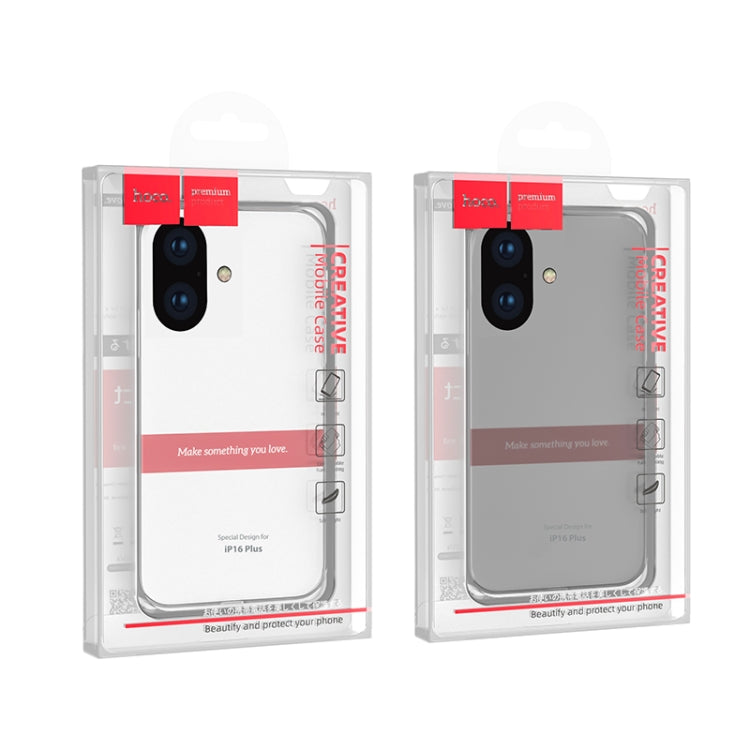 For iPhone 16 Plus hoco Light Series Soft TPU Phone Case(Transparent) - iPhone 16 Plus Cases by hoco | Online Shopping South Africa | PMC Jewellery | Buy Now Pay Later Mobicred