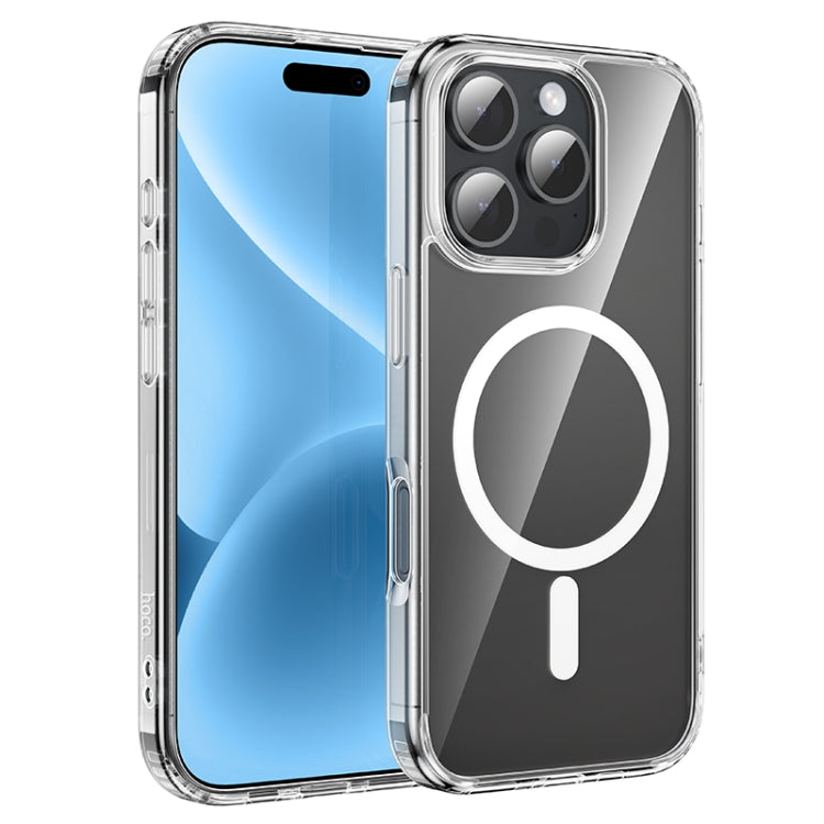 For iPhone 16 Pro Max hoco MagSafe Magnetic Series Airbag Shockproof Phone Case(Transparent) - iPhone 16 Pro Max Cases by hoco | Online Shopping South Africa | PMC Jewellery | Buy Now Pay Later Mobicred