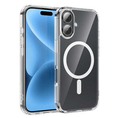 For iPhone 16 hoco MagSafe Magnetic Series Airbag Shockproof Phone Case(Transparent) - iPhone 16 Cases by hoco | Online Shopping South Africa | PMC Jewellery | Buy Now Pay Later Mobicred